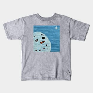 Snowman Portrait #6 Kids T-Shirt